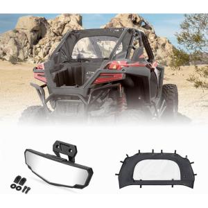 imageKEMIMOTO Center Rear View Mirror and Soft Rear Windshield Compatible with 20202024 RZR PRO XPTurbo R