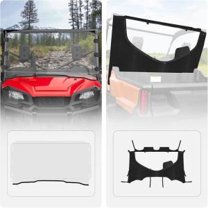 imageKEMIMOTO Rear Window and UTV Front Windshield Compatible with Pioneer 10005