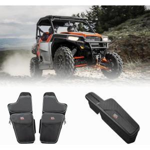imageKEMIMOTO UTV Dashboard Storage Bag and Front Lower Door Bags with Knee Pad Compatible with Polaris General 1000