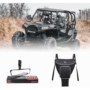 imageKEMIMOTO UTV Rear View Mirror and XP 1000 Center Storage Bag Compatible with Polaris RZR XP 1000 Turbo S 900 570 800 Multiple Pockets