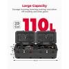 imageKEMIMOTO UTV Bed Box Upgraded 110L Lockable Weatherproof Storage Box 29 US Gal Dual Lid Compatible with 20162026 CanAm Defender amp Defender Max OEM 715003028 Replacement