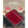imageKEMIMOTO UTV Bed Storage Box 58GAL Compatible with Polaris Ranger 1500 XD PremiumNorthstar 2024 2025 2026 Double Layer Cargo Storage Box Waterproof Rear Trunk Case Accessories Lock Not Included