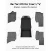 imageKEMIMOTO UTV Floor Mats Compatible with Polaris Ranger XD 1500 Crew 4PCS TPE Front Rear Floor Mat FourSeats AntiSlip Rubber Floor Liners Waterproof HeavyDuty Durable 2024 2025 Accessories