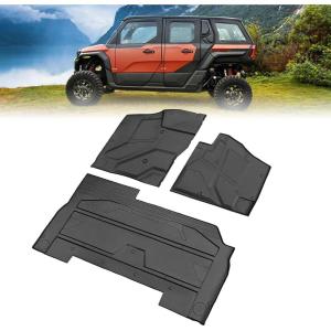 imageKEMIMOTO TPE Floor Mat Compatible with Polaris Xpedition XP 5ADV 5 2024 Front and Rear AntiSlip Foot Mat Easy to Clean Waterproof Footwell Mats Compatible with Polaris Xpedition Accessories 3 PCS