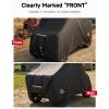 imageKEMIMOTO UTV Cover 2 Seater Side by Side Cover Waterproof Windproof Trailering Travel Outdoor AllWeather Protect SXS Cover Compatible with Can Am Defender Polaris Ranger Mule 130 x 58 x 70130 x 58 x 73