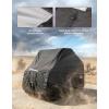 imageKEMIMOTO UTV Cover 2 Seater Side by Side Cover Waterproof Windproof Trailering Travel Outdoor AllWeather Protect SXS Cover Compatible with Can Am Defender Polaris Ranger Mule 130 x 58 x 70130 x 58 x 73