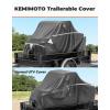 imageKEMIMOTO UTV Cover 2 Seater Side by Side Cover Waterproof Windproof Trailering Travel Outdoor AllWeather Protect SXS Cover Compatible with Can Am Defender Polaris Ranger Mule 130 x 58 x 70130 x 58 x 70