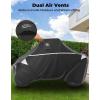 imageKEMIMOTO UTV Cover 2 Seater Side by Side Cover Waterproof Windproof Trailering Travel Outdoor AllWeather Protect SXS Cover Compatible with Can Am Defender Polaris Ranger Mule 130 x 58 x 70130 x 58 x 70