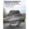 imageKEMIMOTO UTV Cover 2 Seater Side by Side Cover Waterproof Windproof Trailering Travel Outdoor AllWeather Protect SXS Cover Compatible with Can Am Defender Polaris Ranger Mule 130 x 58 x 70130 x 58 x 70