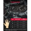 imageKEMIMOTO Winter Genuine Leather Gloves for Men Sheepskin Drving Gloves Cashmere Lined for Motorcycle Riding Touchscreen Short Wrist Black M
