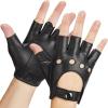 imageKEMIMOTO Driving Fingerless Soft Gloves Motorcycle Driver Gloves Sheepskin Leather for Men