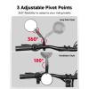 imageKEMIMOTO Bike Mirror Handlebar Mount 2pcs Aluminum 360 Adjustable Foldable Rear View Mirror SiliconeEnhanced Ball Joint  Extra Stability Mountain Bikes EBikes Scooters amp Cycling Accessories2