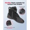 imageKEMIMOTO Motorcycle Boots Men CE Certification Ankle Thick Heel Protection Mesh Breathable Motorcycle Riding Shoes for CommutingMotorTravelTrekkingHikingBlack