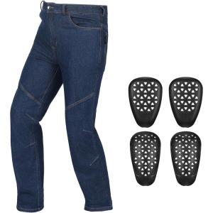 imageKEMIMOTO Motorcycle Pants for Men and Women Stretch Fabric Casual Motorcycle Jeans for Motorcycle Riding Commuting TouringBlue