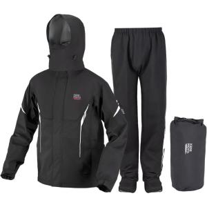 imageKEMIMOTO Rain Suit for Men Motorcycle Rain Gear Waterproof Powersports Heavyduty Rain GearBlack