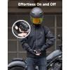 imageKEMIMOTO Motorcycle Leather Half Finger Gloves for Men Women Hard Knuckle Protective Riding Gloves with ShockAbsorbing Padded Palm for Motorbike Cycling ATV amp Outdoor SportsBlack