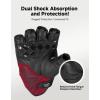 imageKEMIMOTO Motorcycle Leather Half Finger Gloves for Men Women Hard Knuckle Protective Riding Gloves with ShockAbsorbing Padded Palm for Motorbike Cycling ATV amp Outdoor SportsBlack
