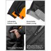 imageKEMIMOTO Rain Suit for Men Motorcycle Rain Gear Waterproof Protective Rain Coat with Pants 2 Pieces Rainsuit Breathable Outdoor Fashion Orange LOrange