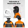imageKEMIMOTO Rain Suit for Men Motorcycle Rain Gear Waterproof Protective Rain Coat with Pants 2 Pieces Rainsuit Breathable Outdoor Fashion Orange LOrange