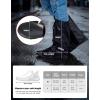 imageKEMIMOTO Waterproof HalfSole Rain Shoe Covers Boot Covers with Waterproof Zipper NonSlip Men Rain Gear Reflector BlackMedium