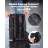 imageKEMIMOTO Waterproof HalfSole Rain Shoe Covers Boot Covers with Waterproof Zipper NonSlip Men Rain Gear Reflector BlackMedium