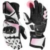 imageKEMIMOTO Women Leather Motorcycle Gloves Soft Leather Riding Gloves with Carbon Fiber Knuckle Protection AntiSlip Grip for Street Bike Dirt Bike Outdoor RidingPink