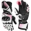 imageKEMIMOTO Women Leather Motorcycle Gloves Soft Leather Riding Gloves with Carbon Fiber Knuckle Protection AntiSlip Grip for Street Bike Dirt Bike Outdoor RidingPink