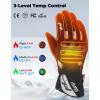 imageKEMIMOTO 2025 Version Heated Motorcycle Gloves for Men and Women with Hard Protective Shields 74V 2500mAh Rechargeable Battery Waterproof Touchscreen Compatible Lasts up to 8 Hours XL BlackBlack