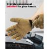 imageKEMIMOTO Tactical Gloves Breathable Touchscreen Outdoor FullFinger Gloves for Men Women for Cycling Biking Safety Work Mechanic Gardening Yard Work 2025Brown