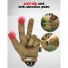 imageKEMIMOTO Tactical Gloves Breathable Touchscreen Outdoor FullFinger Gloves for Men Women for Cycling Biking Safety Work Mechanic Gardening Yard Work 2025Brown