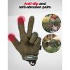 imageKEMIMOTO Tactical Gloves Breathable Touchscreen Outdoor FullFinger Gloves for Men Women for Cycling Biking Safety Work Mechanic Gardening Yard Work 2025Green