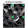 imageKEMIMOTO Upgraded Car Cup Holder Expander Long Base Model Compatible with Hydro Flasks Yeti Stanley Large Cup Holder Adapt 1840oz Bottles Fits for Universal Vehicles Golf Carts UTVs