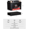 image:imageKEMIMOTO Lithium Motorcycle Battery YTX20LBSYTX20HL Bluetooth LiFePO4 Lithium Battery 12V 12Ah Powersports Battery with Smart APP amp LCD Winter Sleep Moto Mode Compatible with Motorcycle PWC UTVYTX4LBS25AhBT