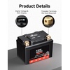 image:imageKEMIMOTO Lithium Motorcycle Battery YTX20LBSYTX20HL Bluetooth LiFePO4 Lithium Battery 12V 12Ah Powersports Battery with Smart APP amp LCD Winter Sleep Moto Mode Compatible with Motorcycle PWC UTVYTX4LBS25AhBT