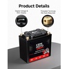 image:imageKEMIMOTO Lithium Motorcycle Battery YTX20LBSYTX20HL Bluetooth LiFePO4 Lithium Battery 12V 12Ah Powersports Battery with Smart APP amp LCD Winter Sleep Moto Mode Compatible with Motorcycle PWC UTVYTX20LBS12AhBT