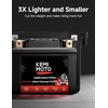 image:imageKEMIMOTO Lithium Motorcycle Battery YTX20LBSYTX20HL Bluetooth LiFePO4 Lithium Battery 12V 12Ah Powersports Battery with Smart APP amp LCD Winter Sleep Moto Mode Compatible with Motorcycle PWC UTVYTX4LBS25AhBT