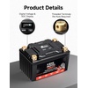 image:imageKEMIMOTO Lithium Motorcycle Battery YTX20LBSYTX20HL Bluetooth LiFePO4 Lithium Battery 12V 12Ah Powersports Battery with Smart APP amp LCD Winter Sleep Moto Mode Compatible with Motorcycle PWC UTVYTX7ABS6AhBT