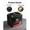 image:imageKEMIMOTO Lithium Motorcycle Battery YTX20LBSYTX20HL Bluetooth LiFePO4 Lithium Battery 12V 12Ah Powersports Battery with Smart APP amp LCD Winter Sleep Moto Mode Compatible with Motorcycle PWC UTVYTX12BS8AhBT