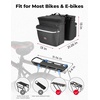 image:imageKEMIMOTO Bike Panniers 3IN1 34L Bike Bag with Two 9L Insulated Cooler Pack Bicycle Saddle Bag Includes Waterproof Rain Cover Cycling Accessories for Camping Shopping Road Cycling Travel Black