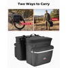 image:imageKEMIMOTO Bike Panniers 3IN1 34L Bike Bag with Two 9L Insulated Cooler Pack Bicycle Saddle Bag Includes Waterproof Rain Cover Cycling Accessories for Camping Shopping Road Cycling Travel Black