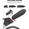 image:imageKEMIMOTO Bike Seat Bag Expandable 11L Saddle Pouch Fully Waterproof Bikepacking Road Bicycle Rear Pack Under Seat with PVC Reflective Panel Four Bottom HardboardsUpgraded Detachable