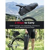 image:imageKEMIMOTO Bike Seat Bag Expandable 11L Saddle Pouch Fully Waterproof Bikepacking Road Bicycle Rear Pack Under Seat with PVC Reflective Panel Four Bottom HardboardsUpgraded Detachable