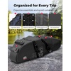 image:imageKEMIMOTO Bike Seat Bag Expandable 11L Saddle Pouch Fully Waterproof Bikepacking Road Bicycle Rear Pack Under Seat with PVC Reflective Panel Four Bottom HardboardsUpgraded Detachable
