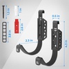 image:imageKEMIMOTO UTV Hunting Tool Holder Rack Wall Mount Horizontal Metal Storage Hooks with Soft Padding for Archery Bow Hangers Sports Equipment Fishing Rods  Hunting Heavy Duty Steel Accessories Black