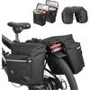 image:imageKEMIMOTO Bike Panniers 3IN1 34L Bike Bag with Two 9L Insulated Cooler Pack Bicycle Saddle Bag Includes Waterproof Rain Cover Cycling Accessories for Camping Shopping Road Cycling Travel Black