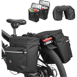 image:imageKEMIMOTO Bike Panniers 3IN1 34L Bike Bag with Two 9L Insulated Cooler Pack Bicycle Saddle Bag Includes Waterproof Rain Cover Cycling Accessories for Camping Shopping Road Cycling Travel Black