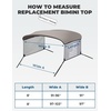 image:imageKEMIMOTO Bimini Top Replacement with Detachable Mesh Sidewalls Bimini Tops 600D Marine Grade Canvas Heavy Duty Cover Boat Canopy Waterproof Sun Shade Easy Install Without Frame for Pontoon Boats