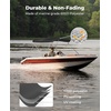 image:imageKEMIMOTO Bimini Top for Boat Bimini Tops Cover 600D Marine Grade Canvas Boat Canopy with 6ft Length 54 in  96 in Width 46 in Height Includes Mounting Hardware Straps Rear Support PolesBlack