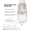 image:imageKEMIMOTO Bimini Top for Boat Bimini Tops Cover 600D Marine Grade Canvas Boat Canopy with 6ft Length 54 in  96 in Width 46 in Height Includes Mounting Hardware Straps Rear Support PolesBlack