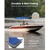 image:imageKEMIMOTO Bimini Top for Boat Bimini Tops Cover 600D Marine Grade Canvas Boat Canopy with 6ft Length 54 in  96 in Width 46 in Height Includes Mounting Hardware Straps Rear Support PolesBlue